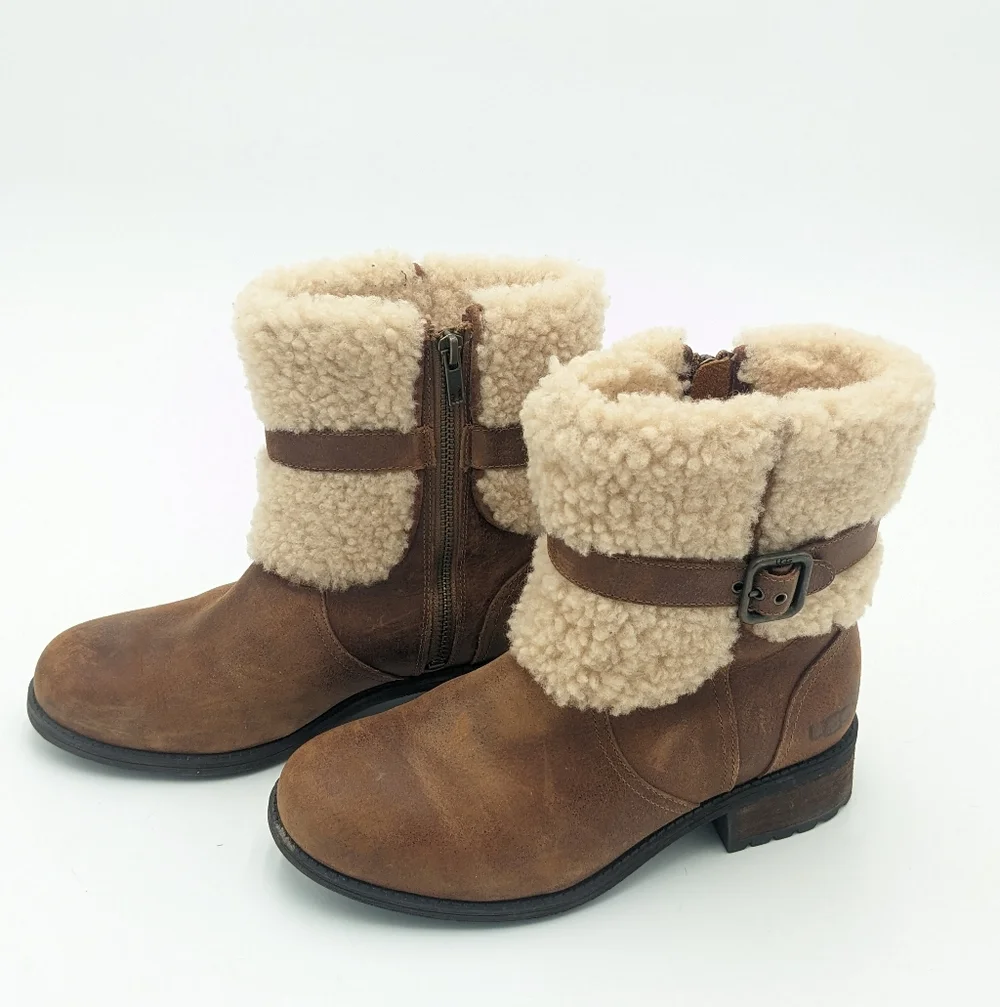 UGG Blayre II Leather And Shearling Boots